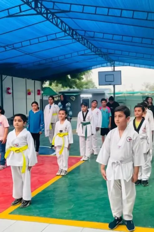 Coaching and PE teachers on a school campus